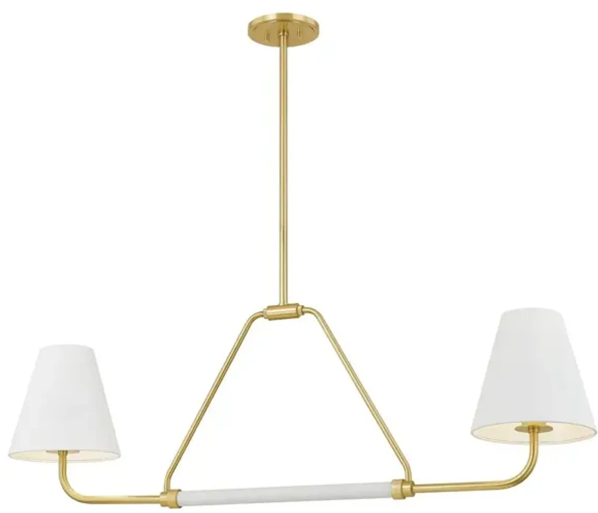 Georgann 16" Linear Pendant - Aged Brass/Soft White - Zoe Feldman for Mitzi
