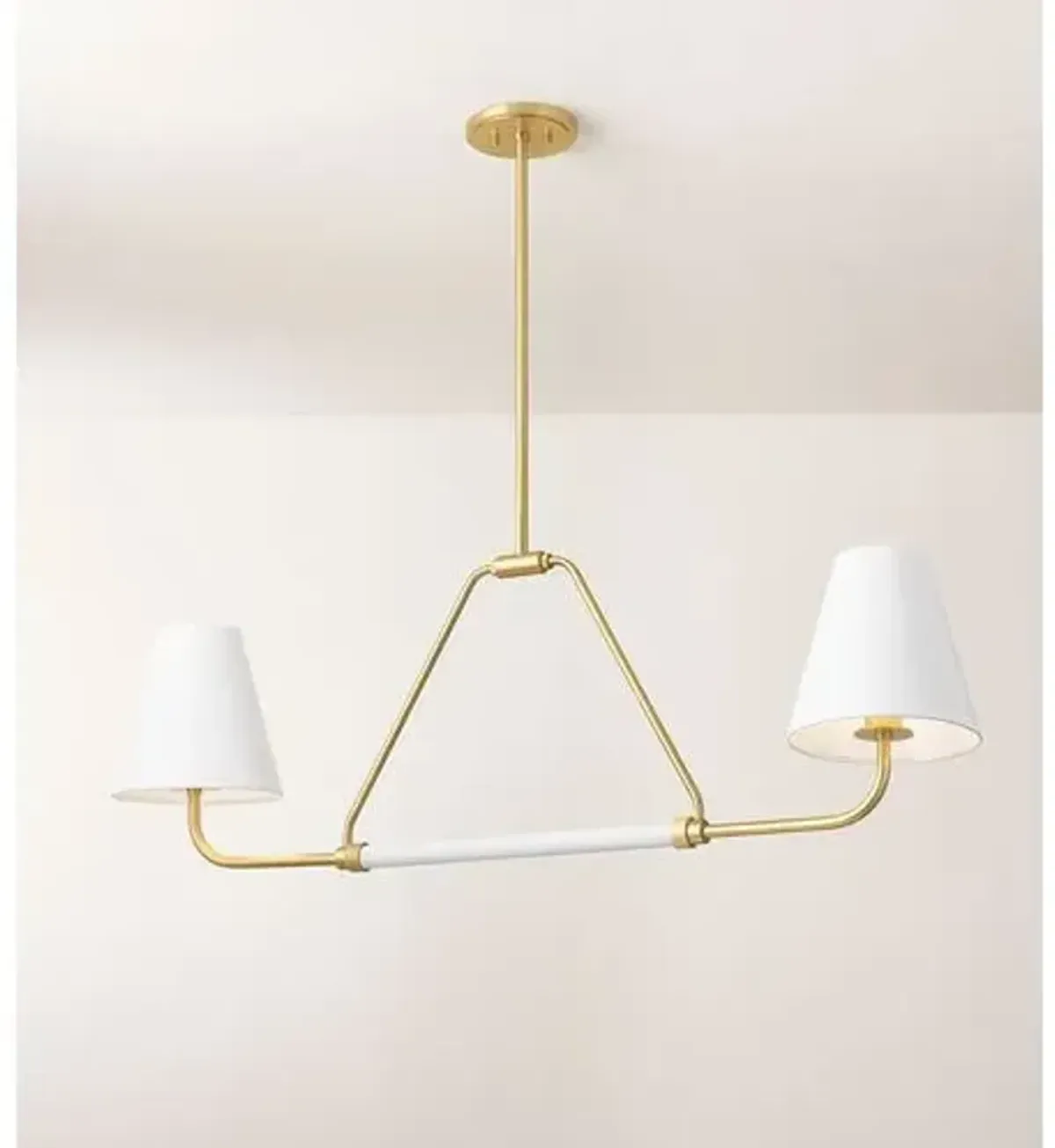 Georgann 16" Linear Pendant - Aged Brass/Soft White - Zoe Feldman for Mitzi