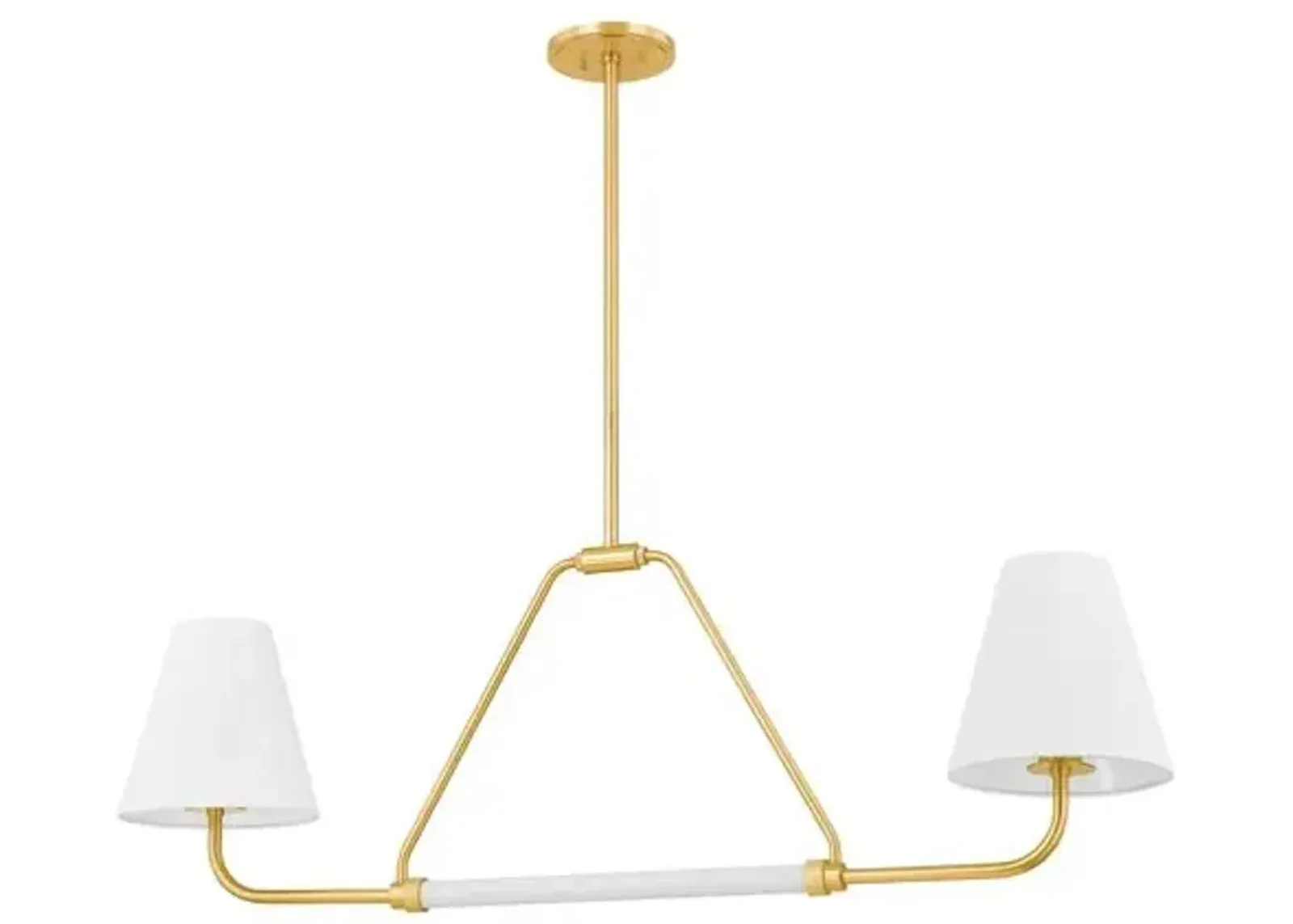 Georgann 16" Linear Pendant - Aged Brass/Soft White - Zoe Feldman for Mitzi