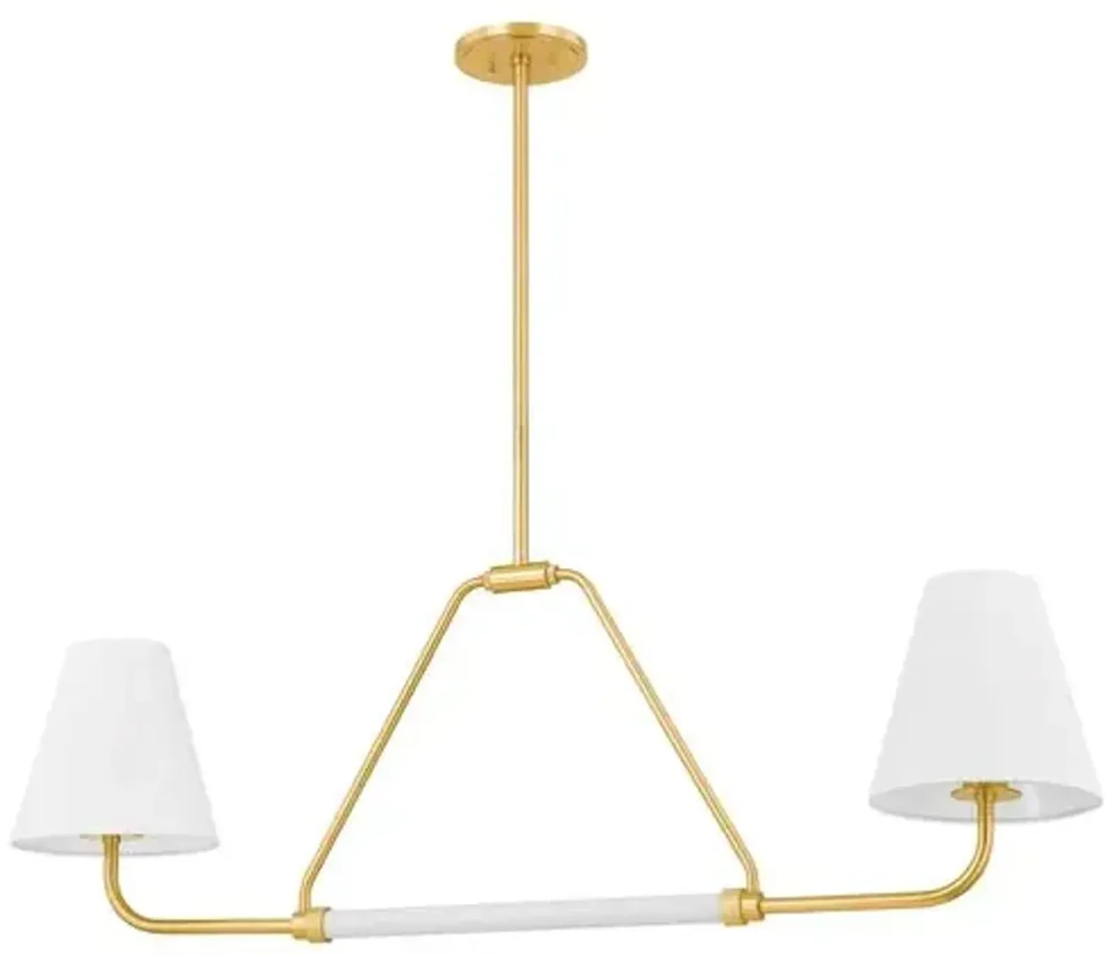 Georgann 16" Linear Pendant - Aged Brass/Soft White - Zoe Feldman for Mitzi