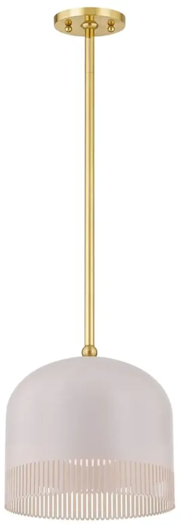 Liba Pendant - Aged Brass/Soft Peignoir - Zoe Feldman for Mitzi - Pink