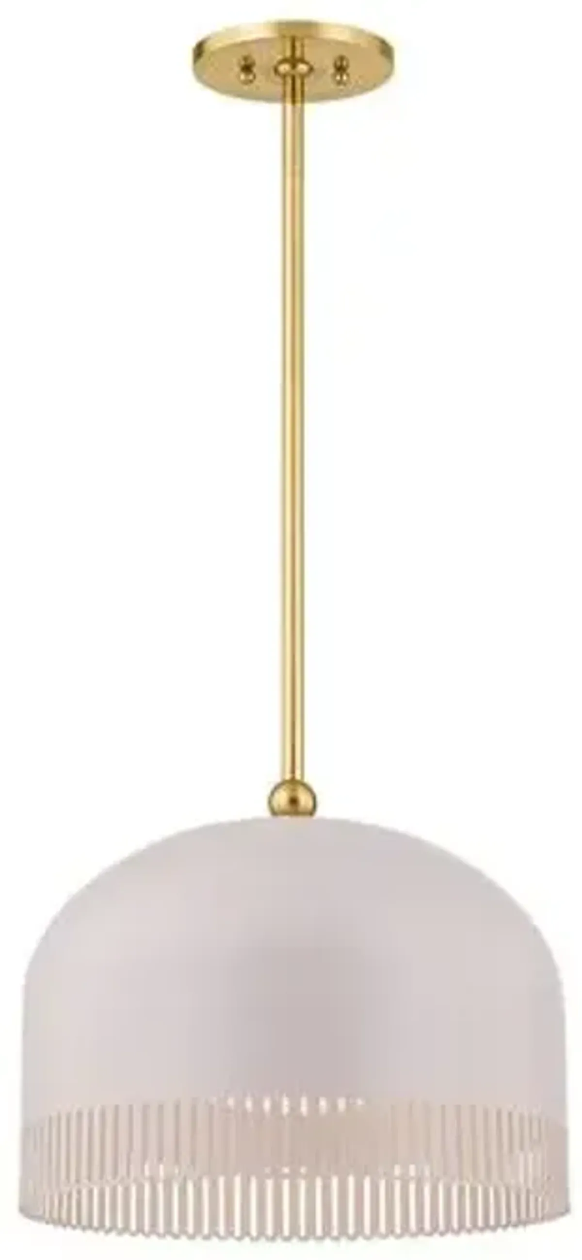 Liba Pendant - Aged Brass/Soft Peignoir - Zoe Feldman for Mitzi - Pink