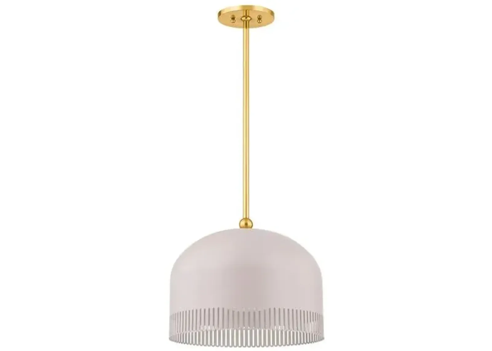 Liba Pendant - Aged Brass/Soft Peignoir - Zoe Feldman for Mitzi - Pink