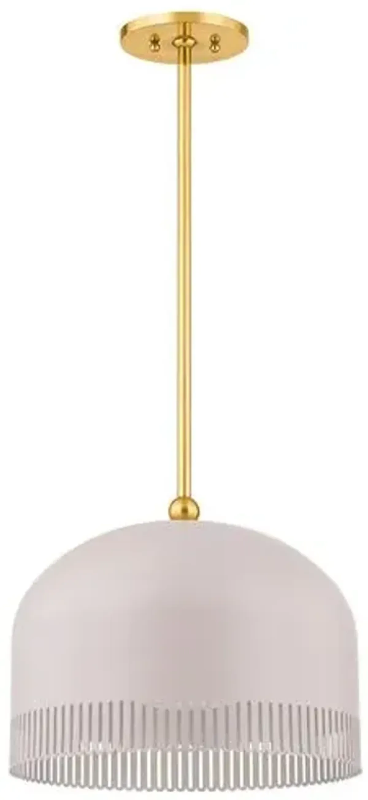 Liba Pendant - Aged Brass/Soft Peignoir - Zoe Feldman for Mitzi - Pink