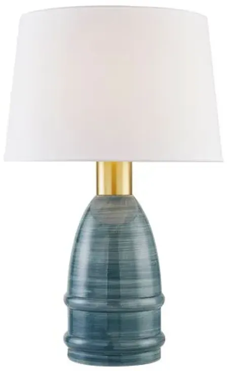 Tenley 26" Table Lamp - Aged Brass/Ceramic Inchyra Blue - Zoe Feldman for Mitzi