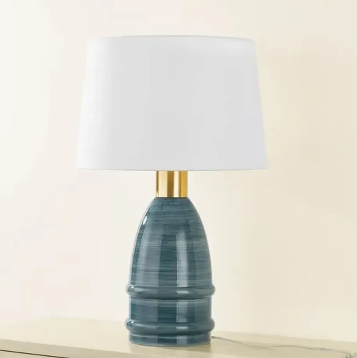 Tenley Ceramic Table Lamp - Gold/Inchyra Blue - Zoe Feldman for Mitzi