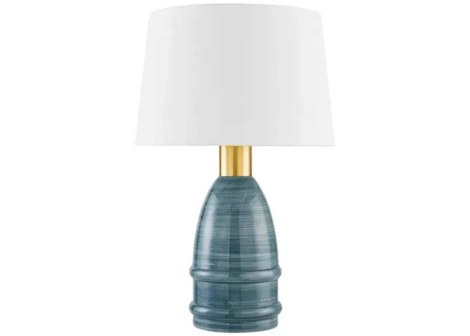 Tenley Ceramic Table Lamp - Gold/Inchyra Blue - Zoe Feldman for Mitzi