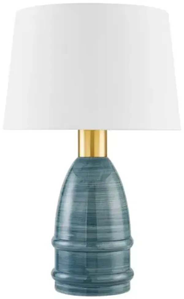 Tenley Ceramic Table Lamp - Gold/Inchyra Blue - Zoe Feldman for Mitzi