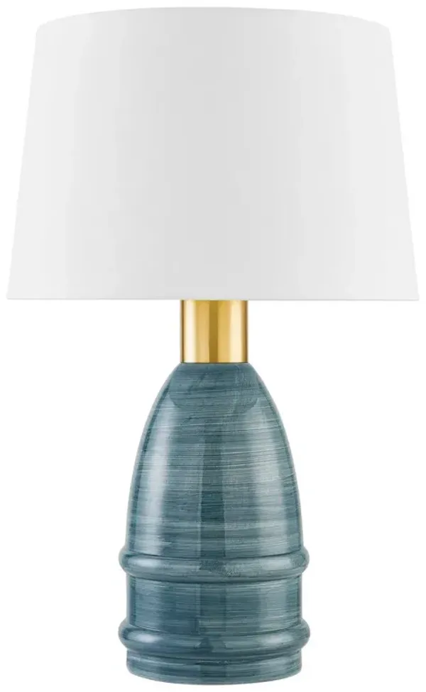 Tenley Ceramic Table Lamp - Gold/Inchyra Blue - Zoe Feldman for Mitzi