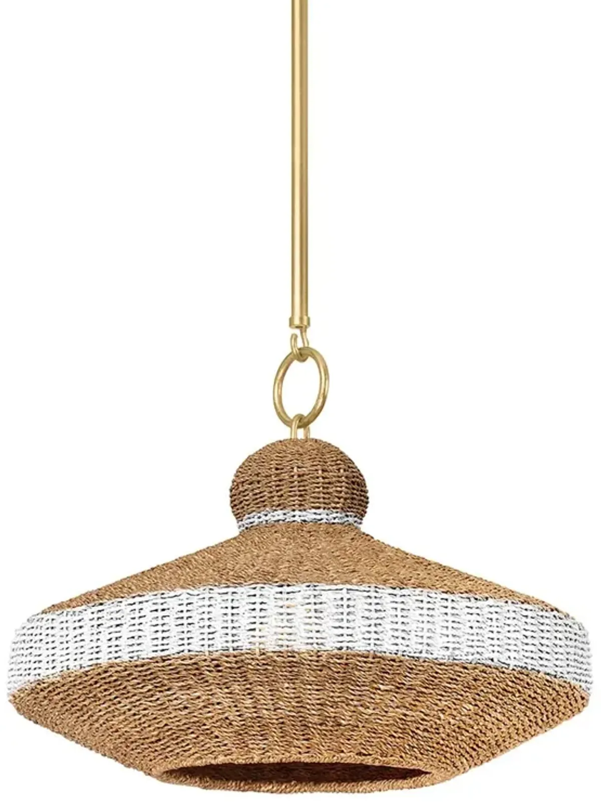 Siobhan Rope Pendant - Natural/White - Gold