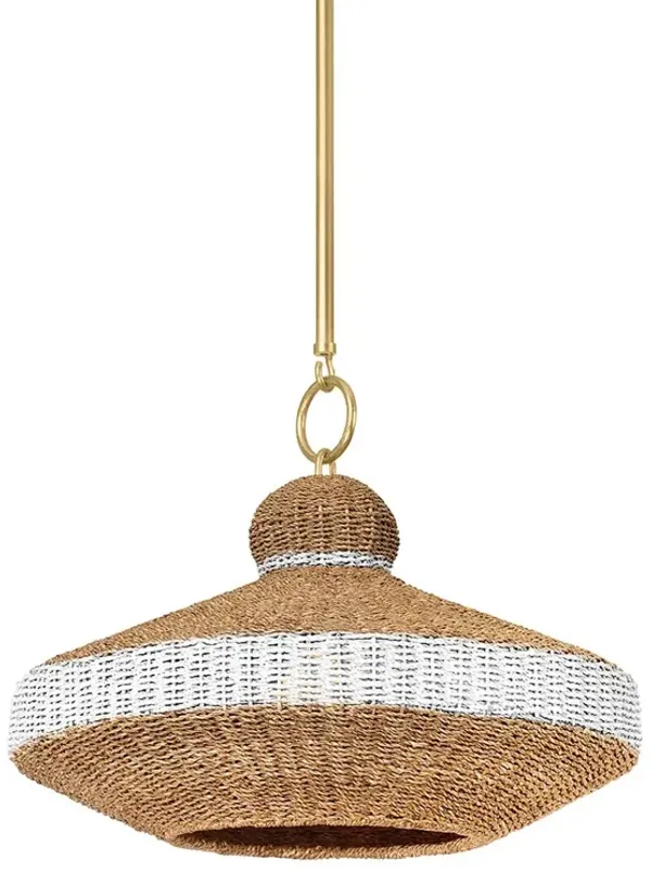 Siobhan Rope Pendant - Natural/White - Gold