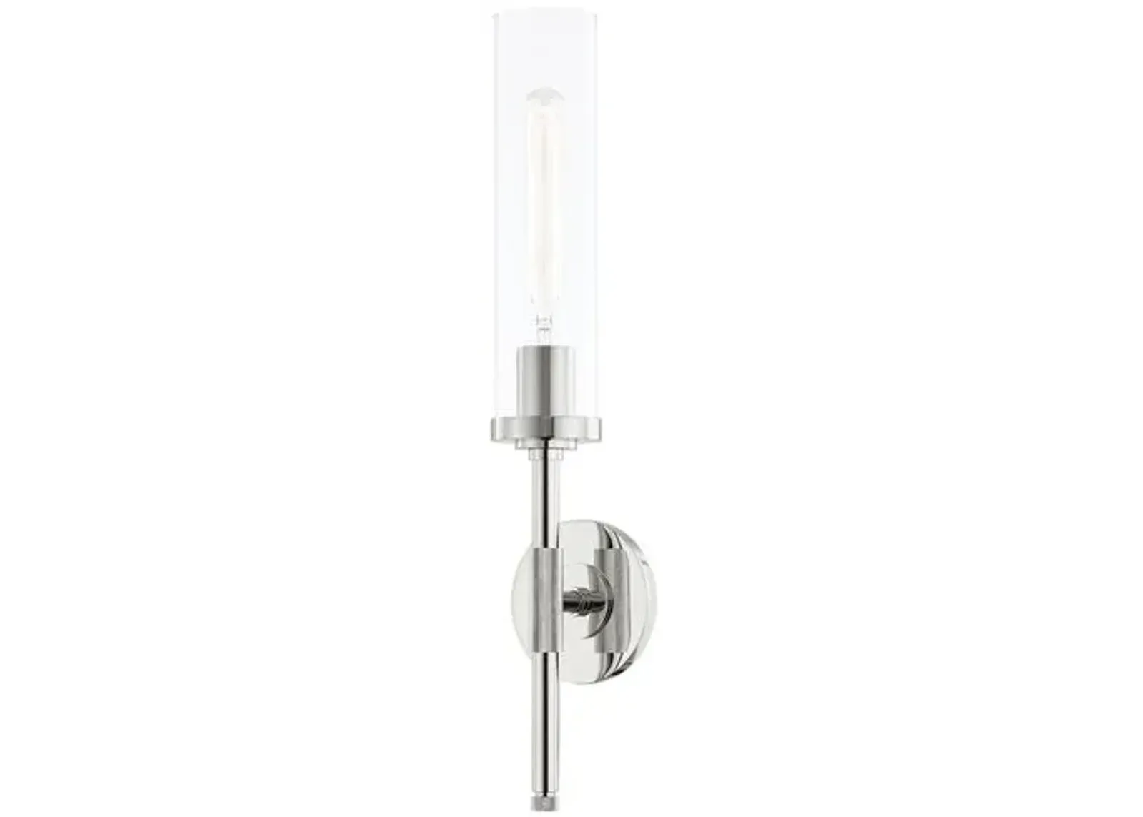 Parker Glass Wall Sconce - Silver