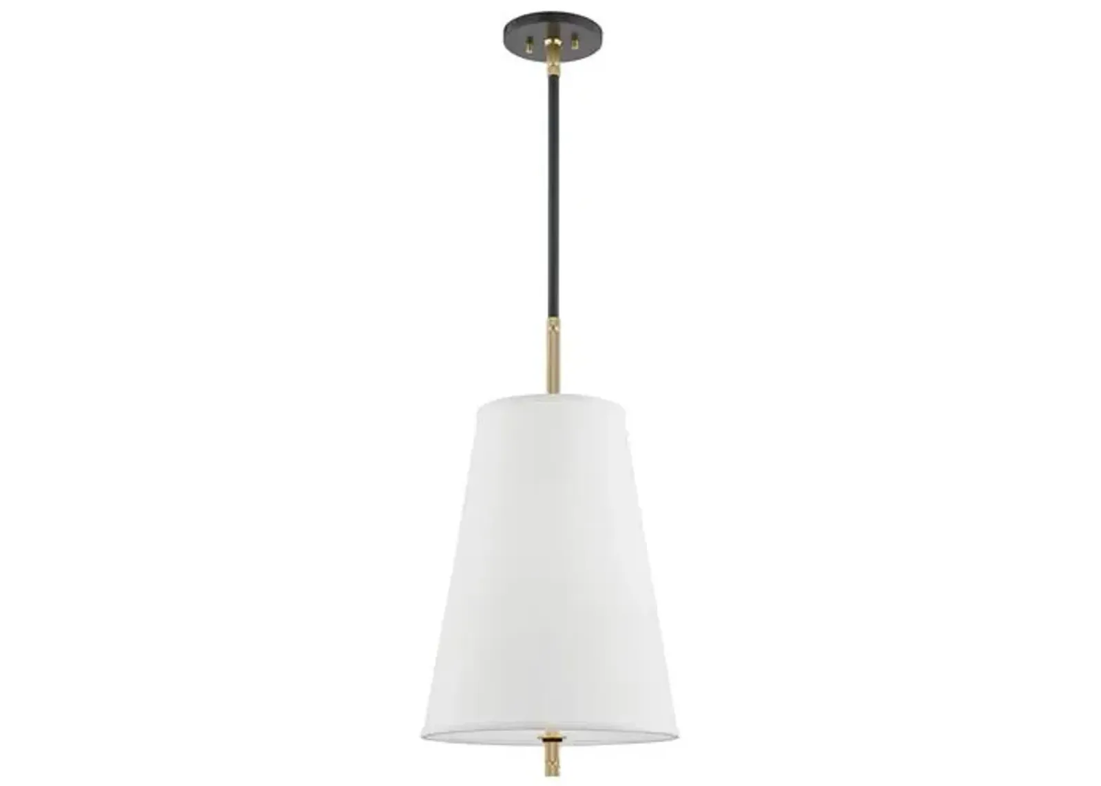 Parker Pendant - Belgian Linen/Aged Old Bronze - Brown