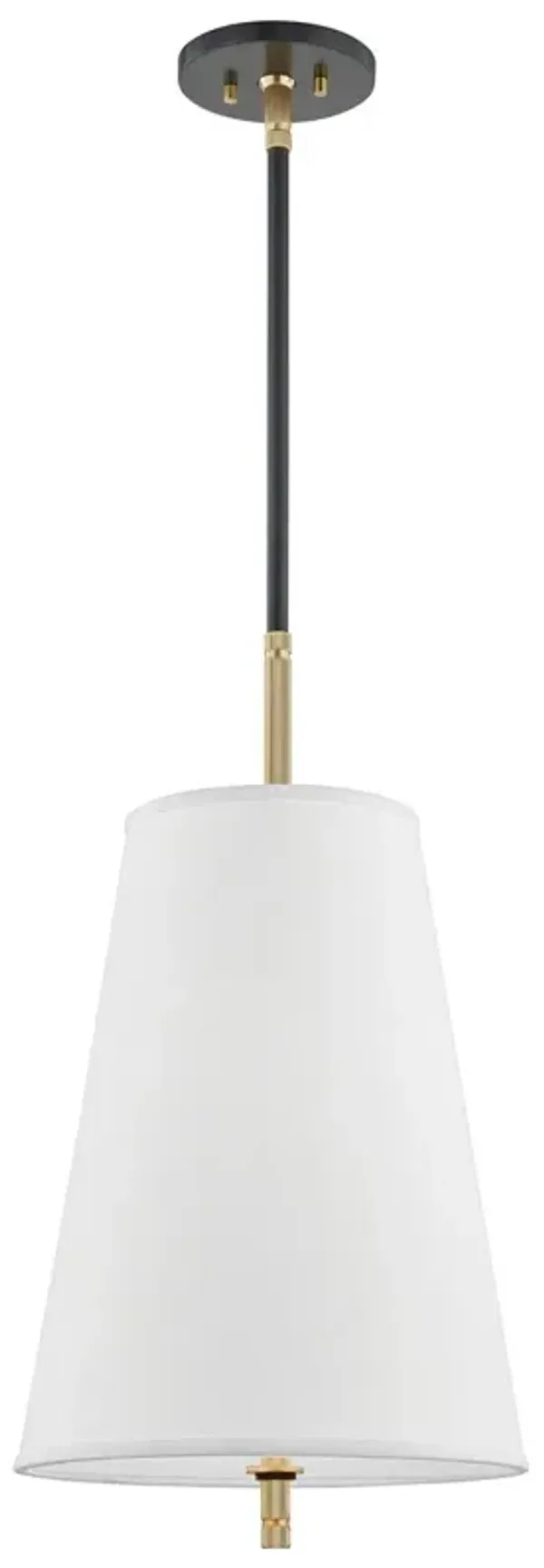 Parker Pendant - Belgian Linen/Aged Old Bronze - Brown