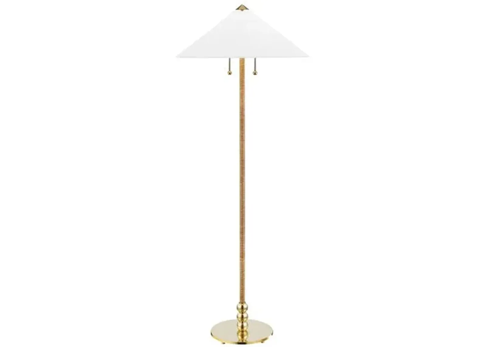 Tenley Floor Lamp - Aged Brass