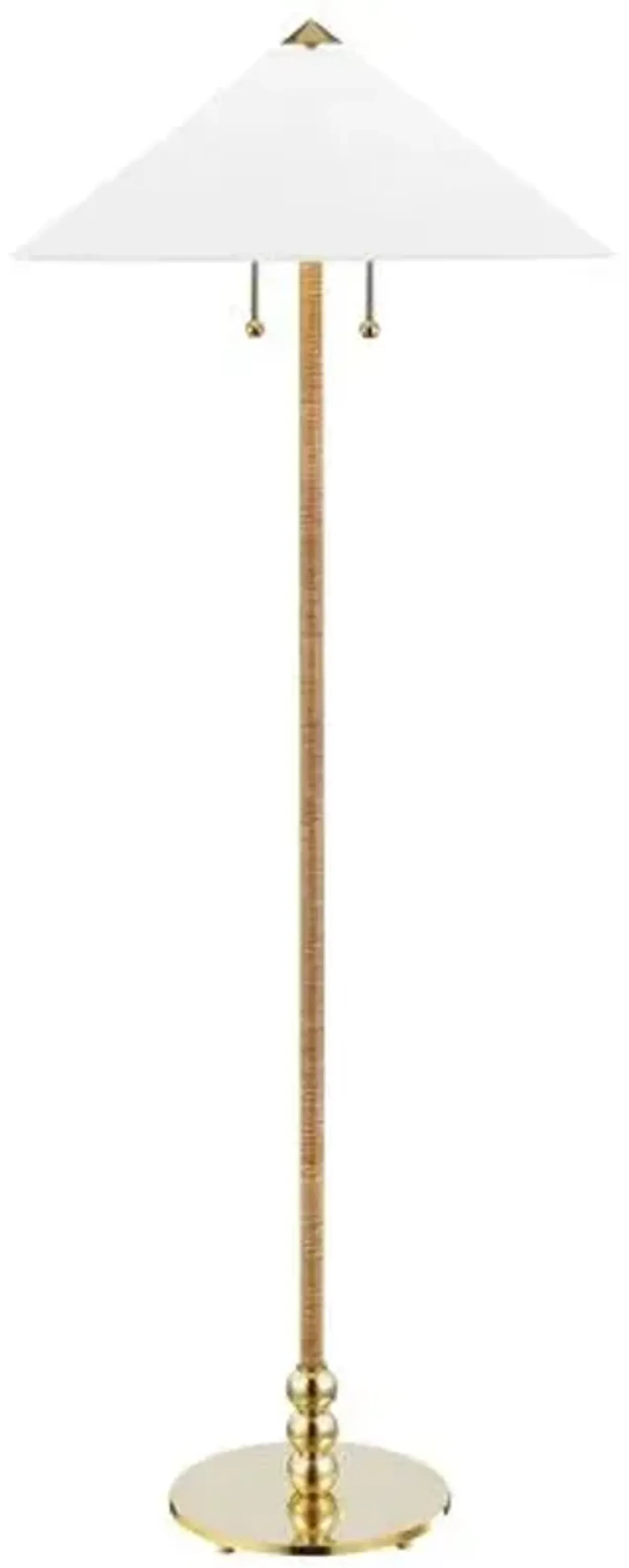 Tenley Floor Lamp - Aged Brass