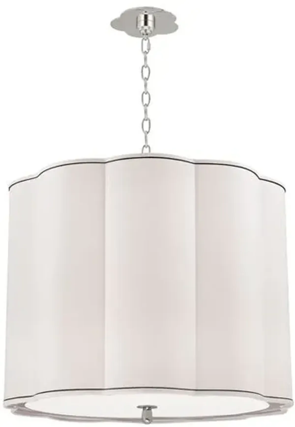 Tristian 22" Scallop Shade Chandelier - Silver