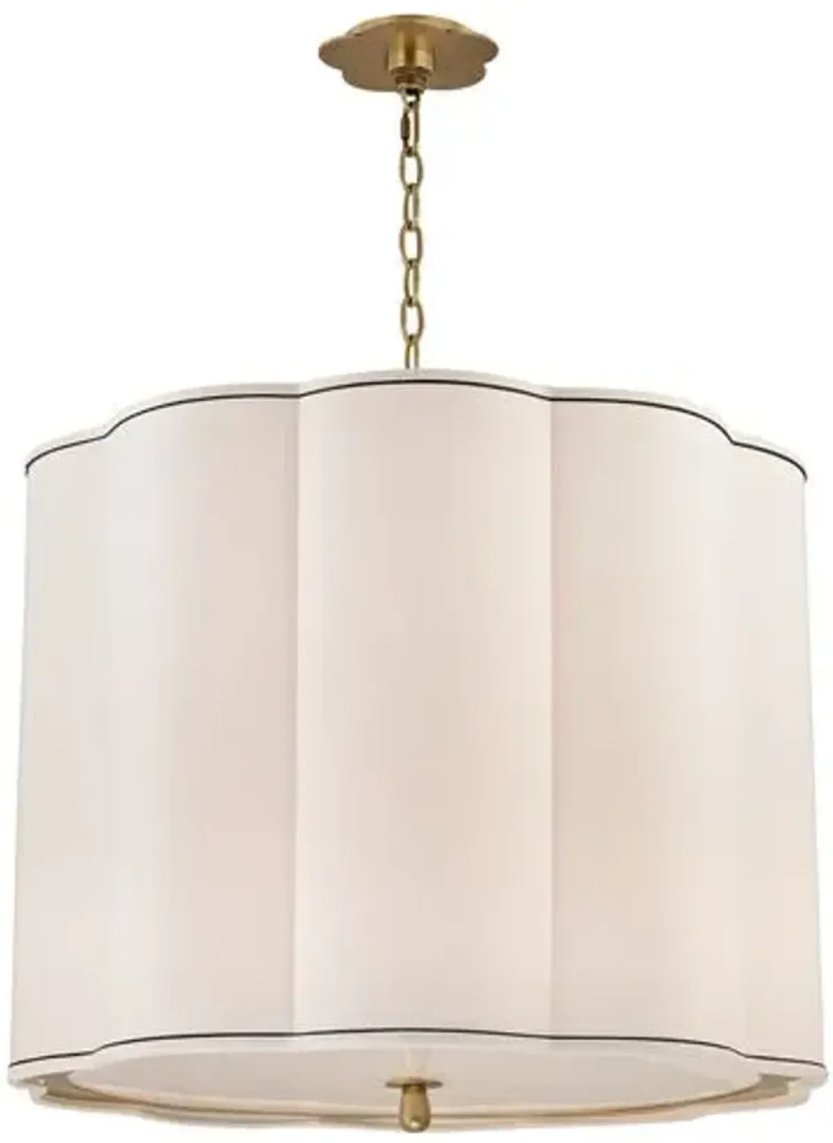 Tristian 22" Scallop Shade Chandelier - Gold