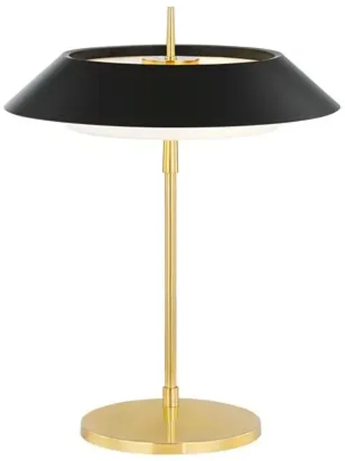 Colsn Table Lamp - Aged Brass/Soft Black