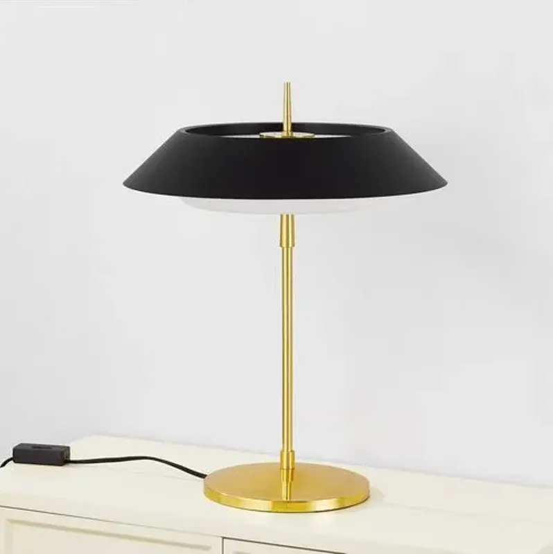 Colsn Table Lamp - Aged Brass/Soft Black