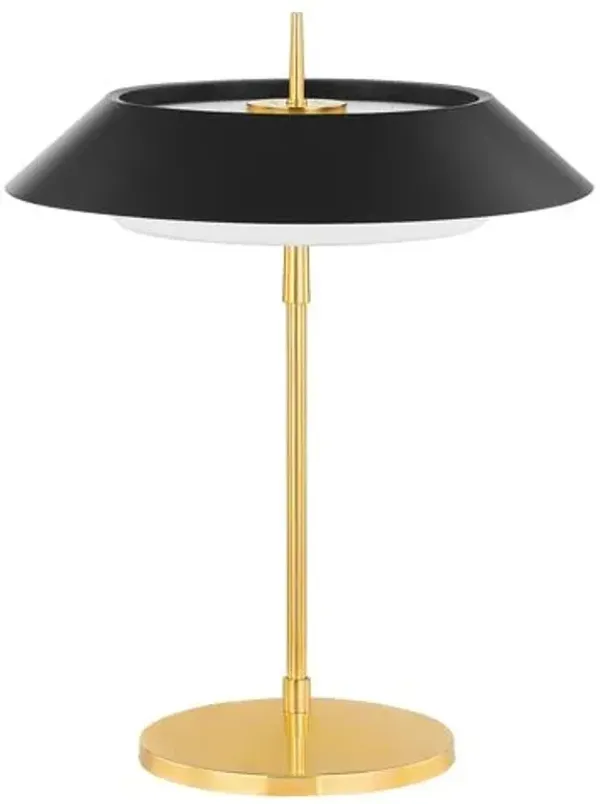 Colsn Table/Desk Lamp - Aged Brass/Soft Black