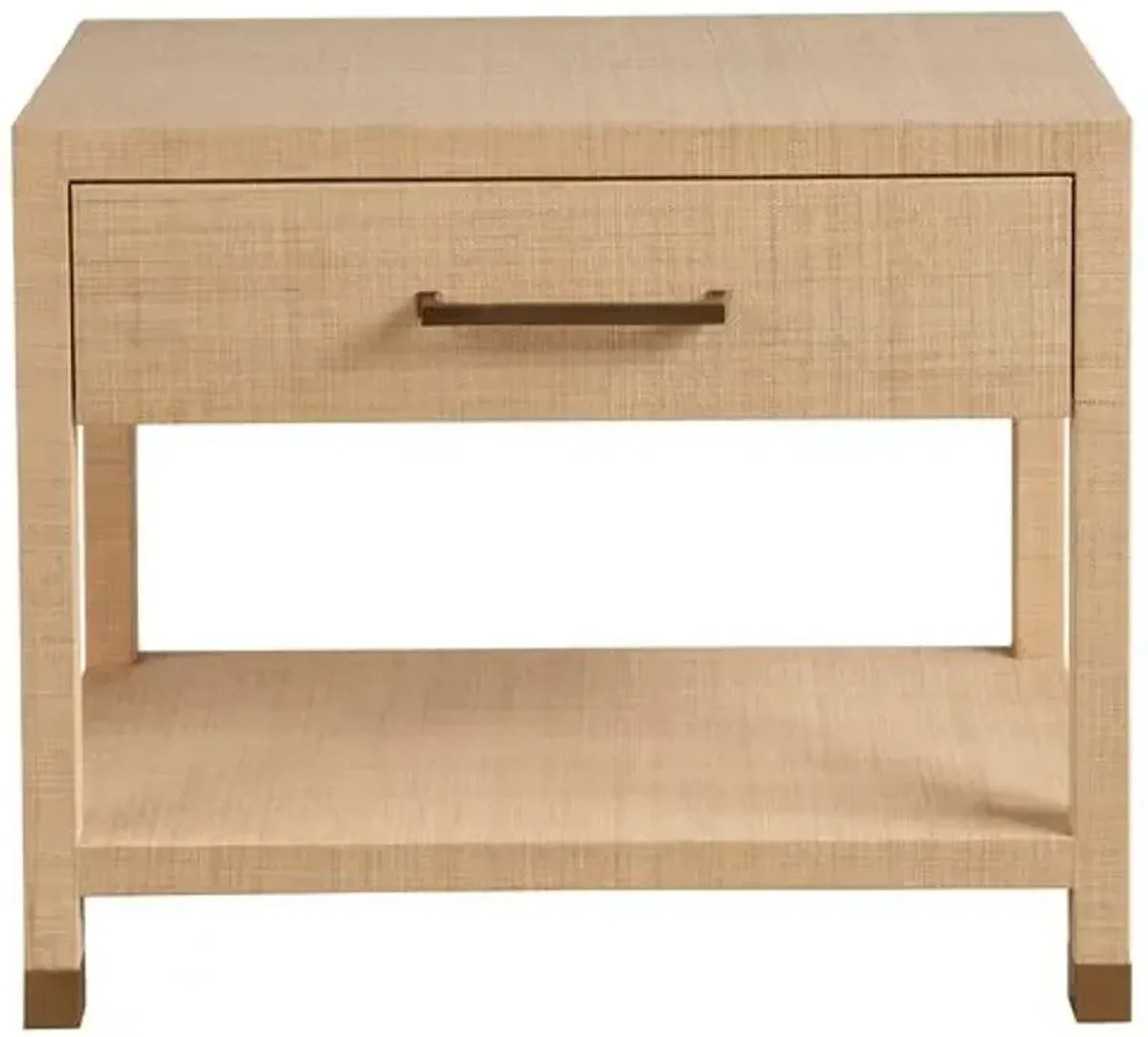 Zander 1-Drawer Nightstand - Natural Raffia