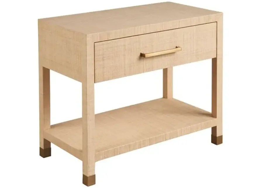 Leah Nightstand - Natural Raffia