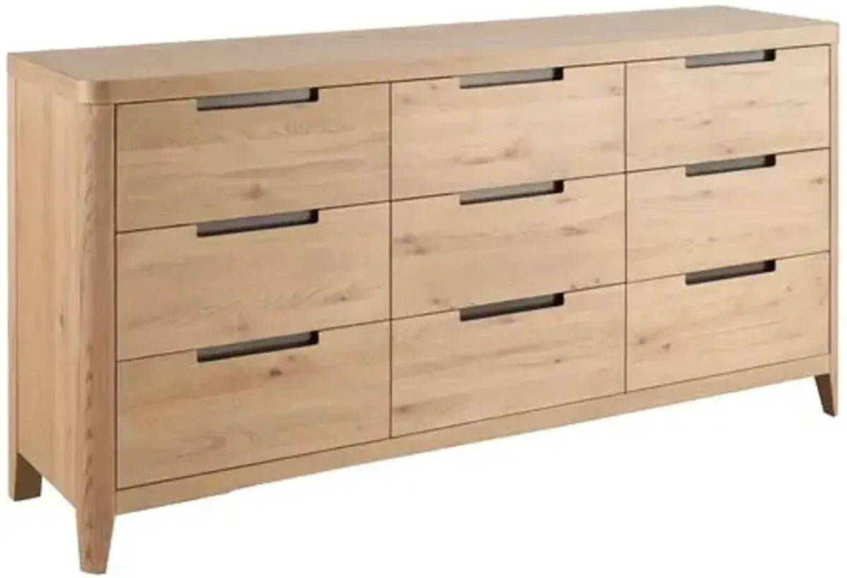 Wrenley 9-Drawer Dresser - Organic Natural Oak - Brown