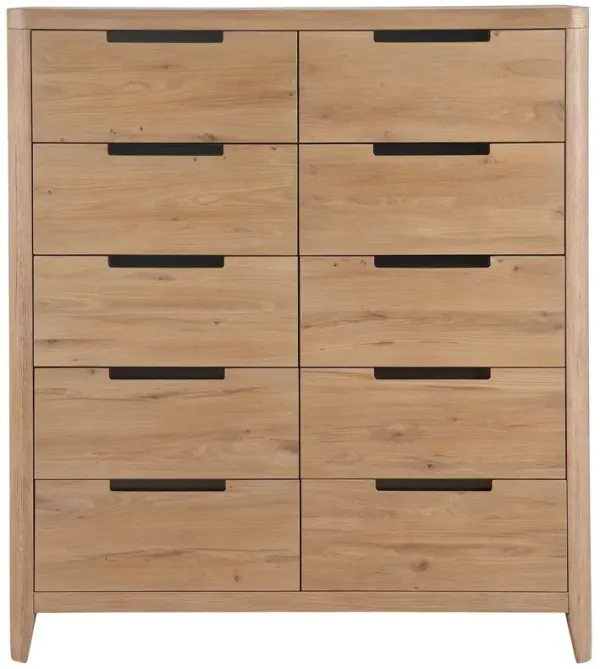 Wrenley 10-Drawer Chest, Organic Natural Oak