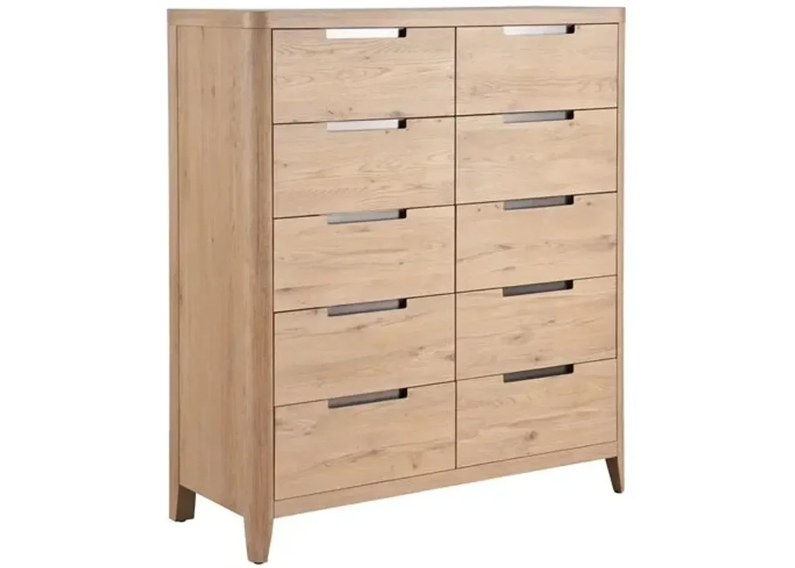 Wrenley 10-Drawer Chest - Organic Natural Oak - Brown