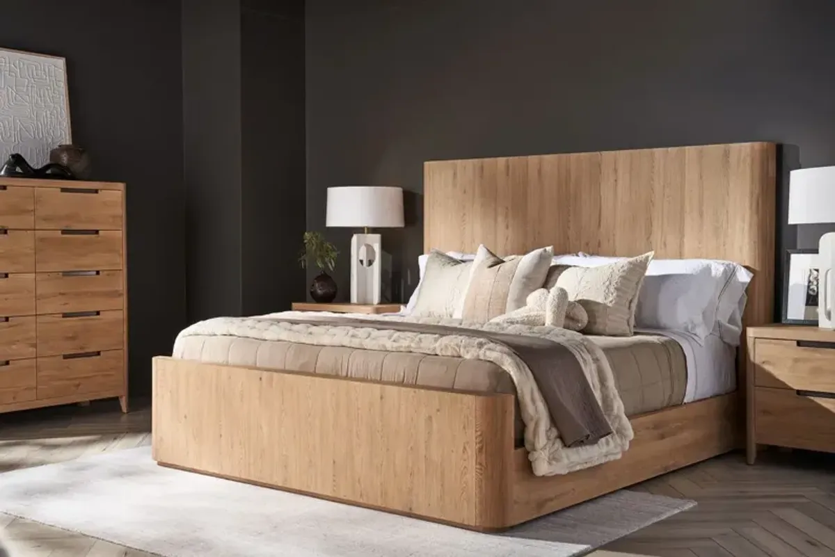 Wrenley Panel Bed, Organic Natural Oak