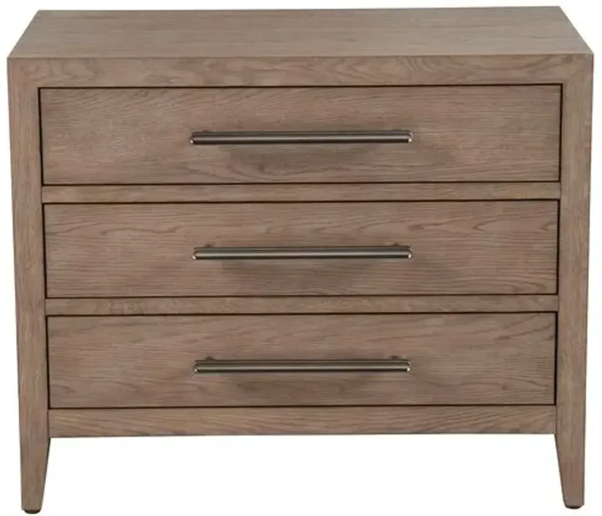 Vivian 3-Drawer Nightstand - Gray Oak