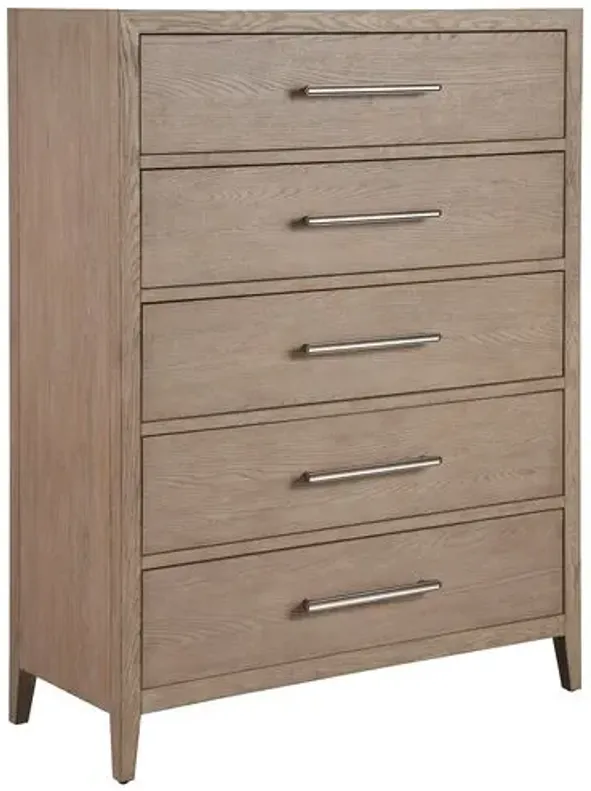 Vivian 5-Drawer Chest - Gray Oak