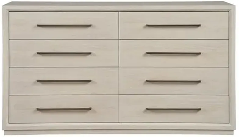 Trixie 6-Drawer Dresser - White Oak - Brown