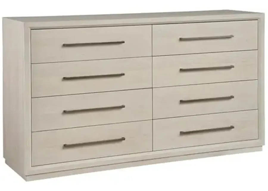 Trixie 6-Drawer Dresser - White Oak - Brown