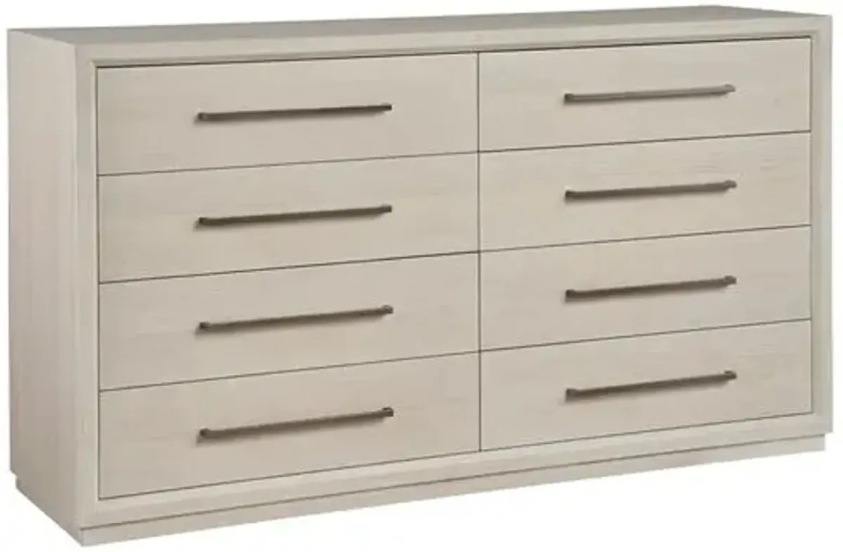 Trixie 6-Drawer Dresser - White Oak - Brown