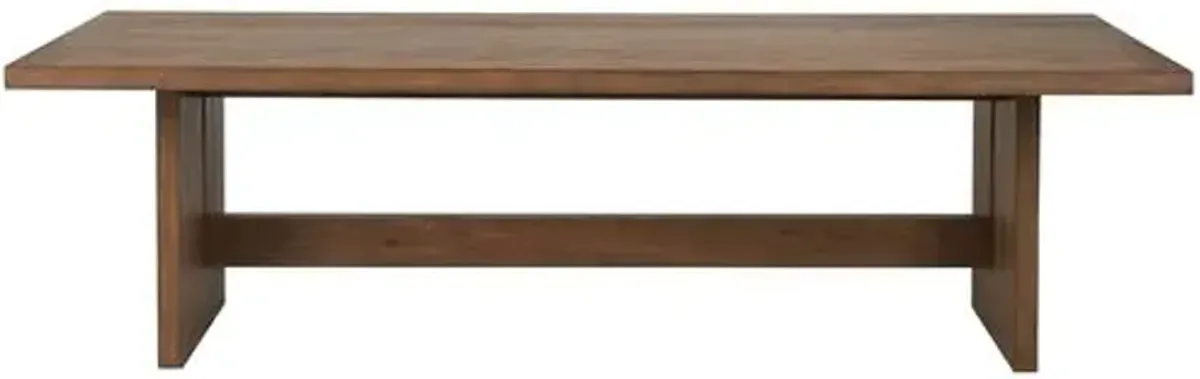 Trissa 108" Rectangular Dining Table - Brown Oak