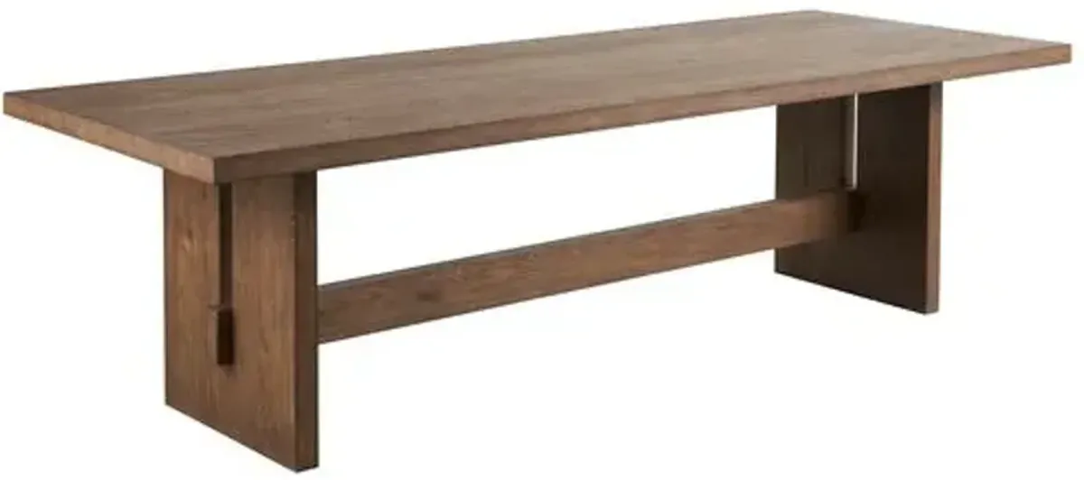 Trissa 108" Rectangular Dining Table - Brown Oak