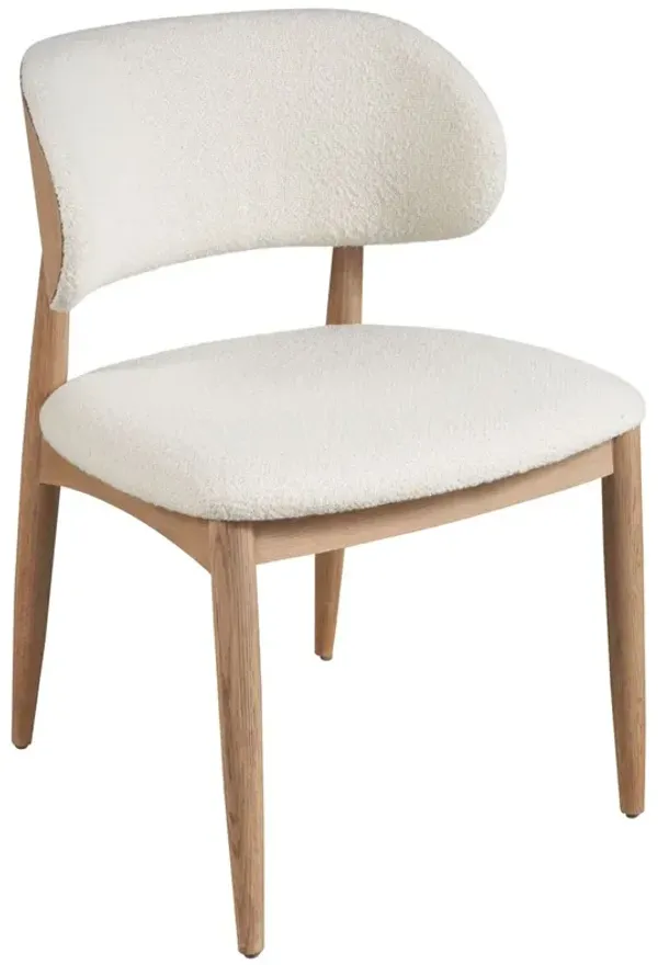 Shunte Side Chair, Natural Oak/Snow Boucle