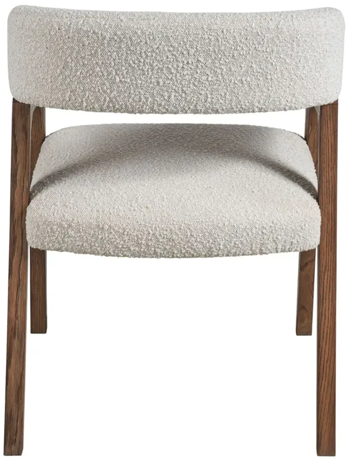 Trissa Dining Chair, Brown Oak/Snow Boucle