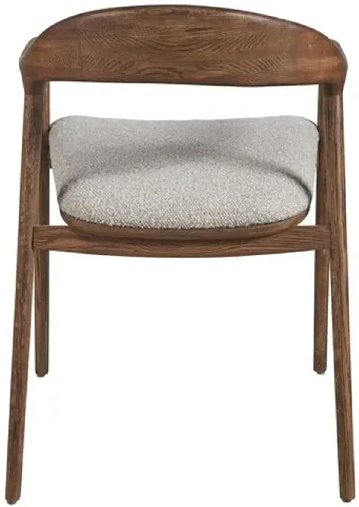 Trissa Dining Arm Chair - Brown Oak/Pebble Boucle