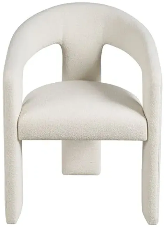 Saraphina Armchair - Ivory Boucle - White