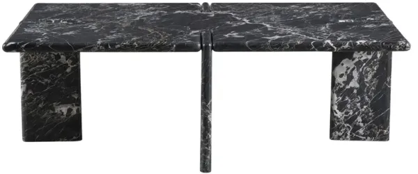 Rivenna Cocktail Table, Black Portoro Marble