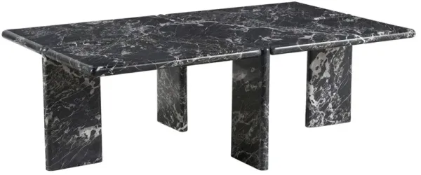 Rivenna Cocktail Table, Black Portoro Marble