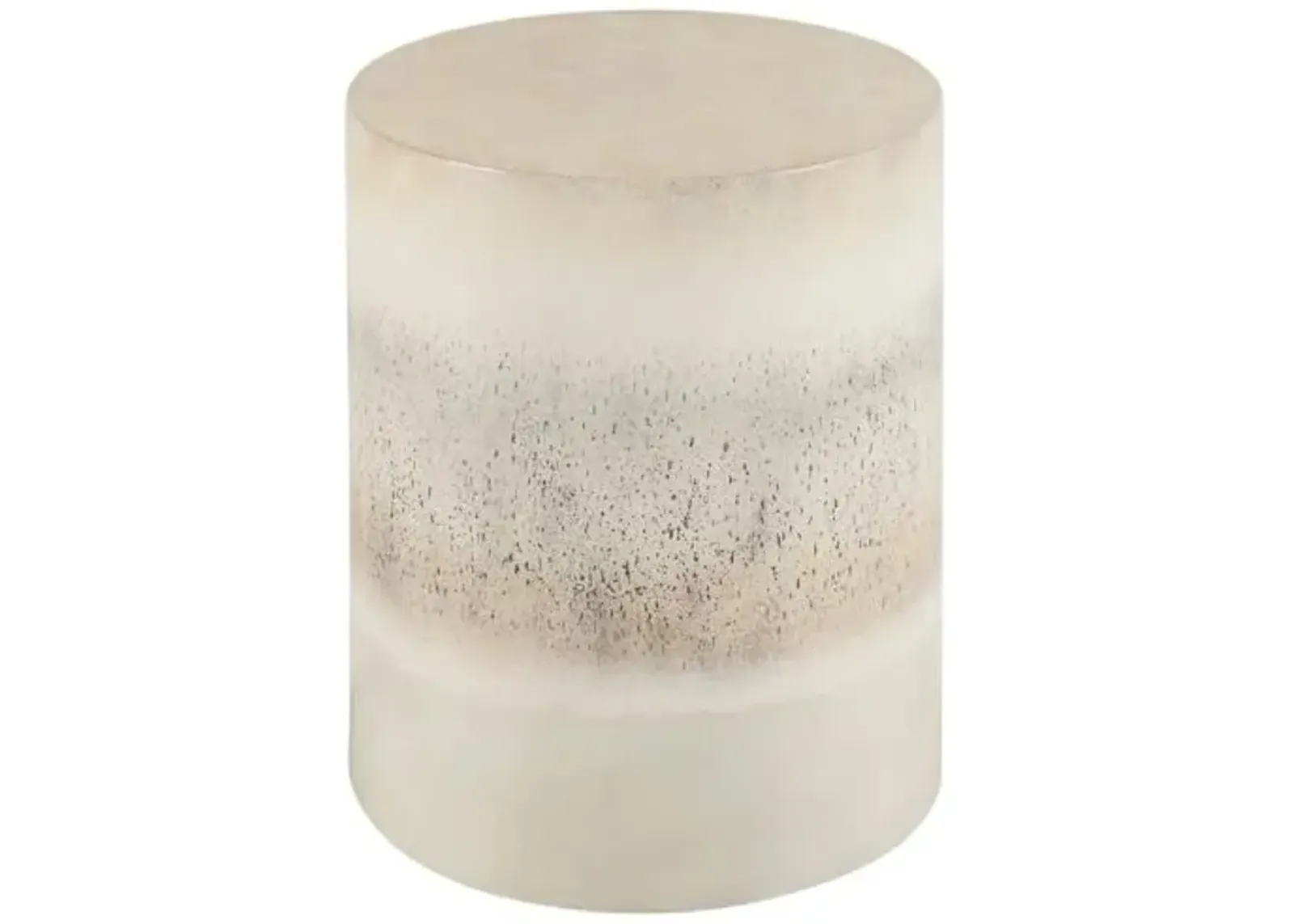 Ruthanne Round Concrete End Table - Ombre