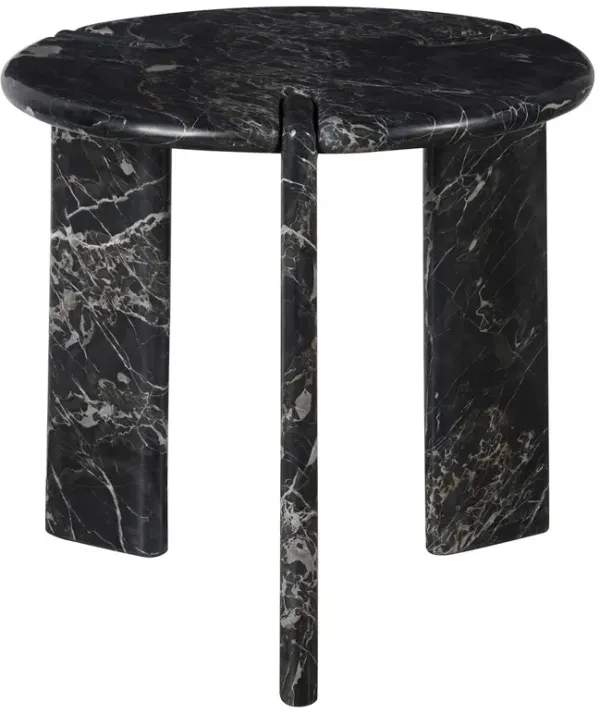 Rivenna End Table, Black Portoro Marble | One Kings Lane