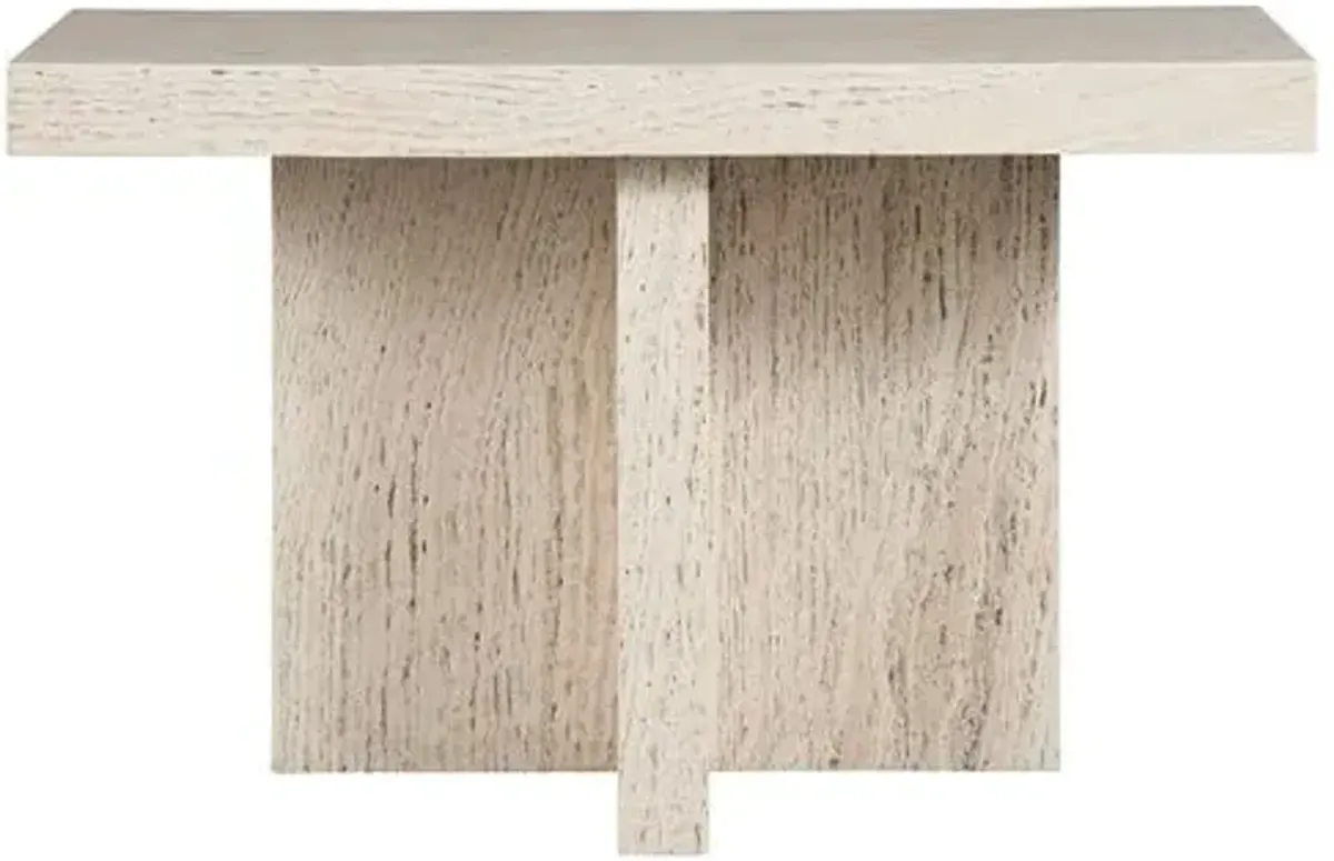 Ronan Console Table - White Travertine