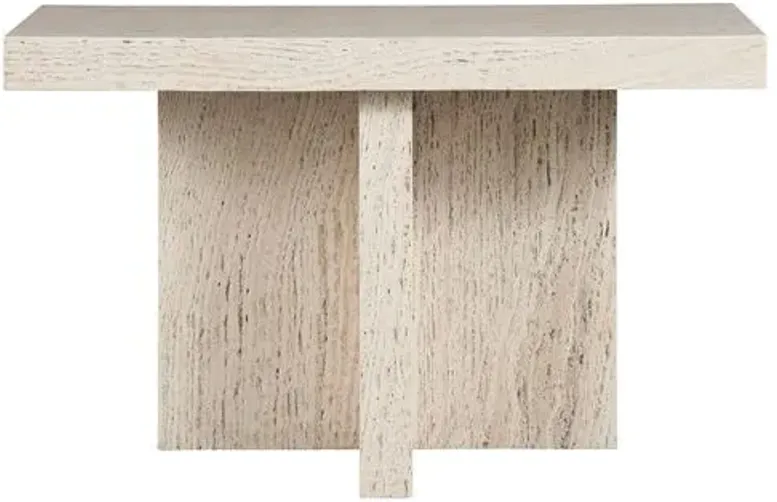 Ronan Console Table - White Travertine