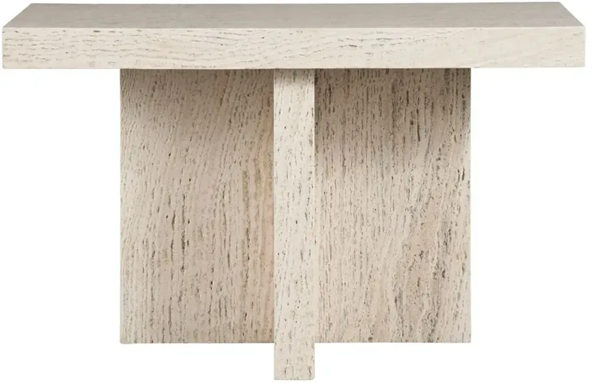 Ronan Console Table, White Travertine