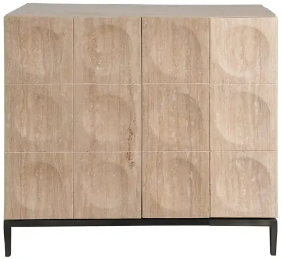 Dexon Bunching Credenza - Classic Travertine - White